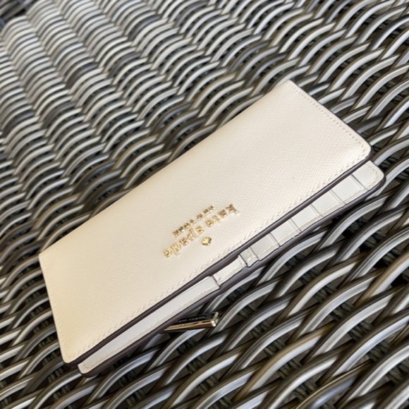 Kate Spade Staci Large Slim Bifold Wallet Parchment - Picture 8 of 16